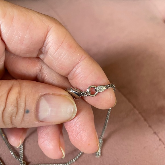 CHANEL CC Lock & Key Silver Pendant Necklace 💖 - Picture 7 of 9